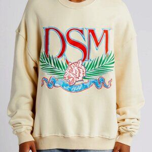 Diet Starts Monday: Tiger Embroidered Cotton Fleece Sweatshirt XXL